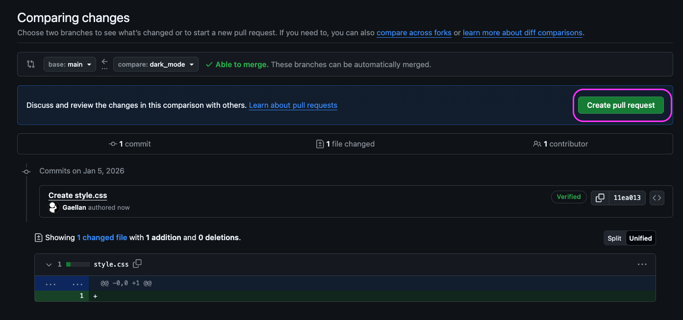 github pull request 4