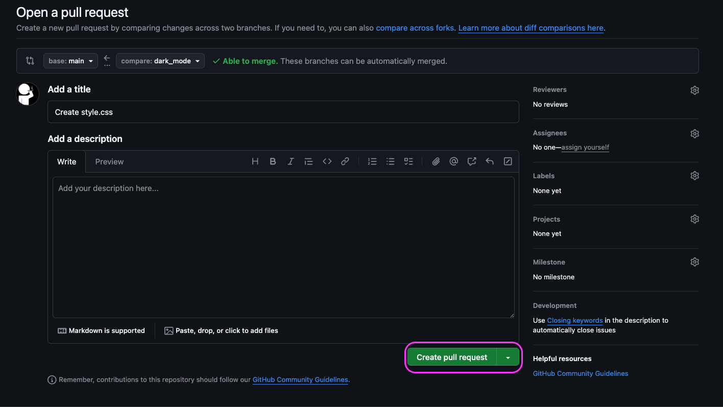 github pull request 5